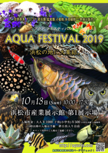 [10月13日 浜松]アクアフェスティバル2019に出店します|アクアライク|愛知県安城市|水槽販売・買取/大型魚(熱帯魚)販売/淡水エイ